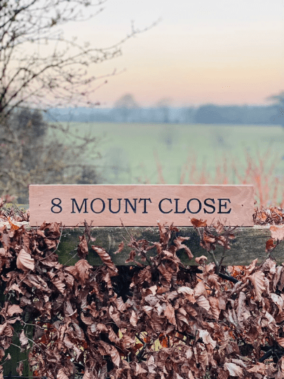 Lua Nova Ash Wood Engraved House Sign - Text of Choice