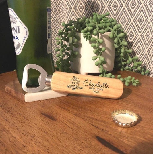 Lua Nova Bottle Openers Personalised Wooden Bottle Opener - New or First Home