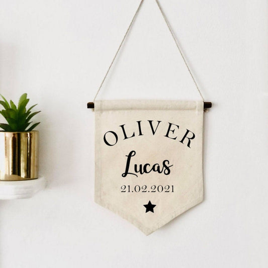 Lua Nova Children's Banners Personalised Children's Wall Hanging Banner