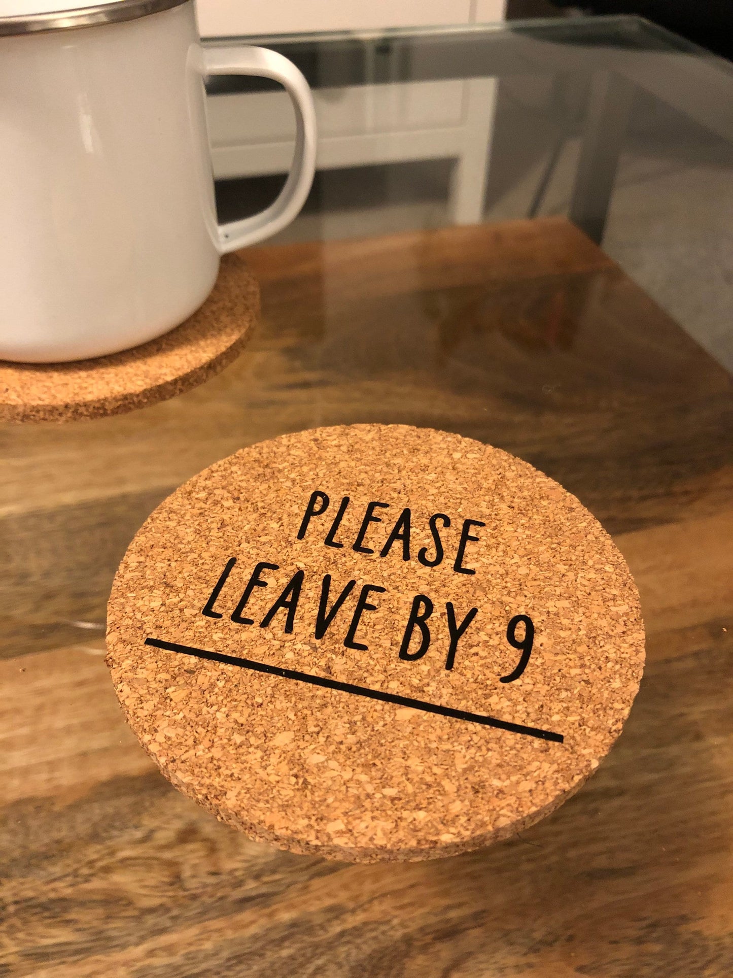 Lua Nova Coaster Please Leave by 9 Cork Coaster