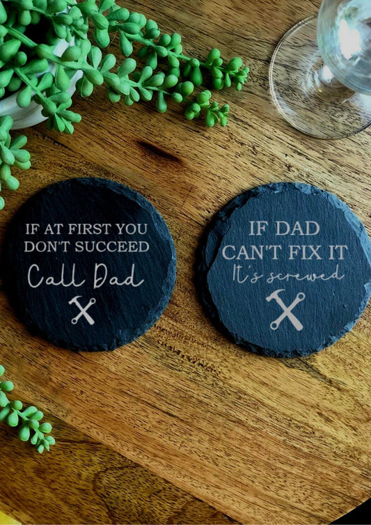 Lua Nova Dad's Slate Coaster