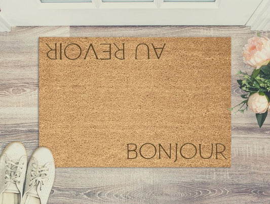 Lua Nova Doormat Bonjour & Au Revoir Doormat