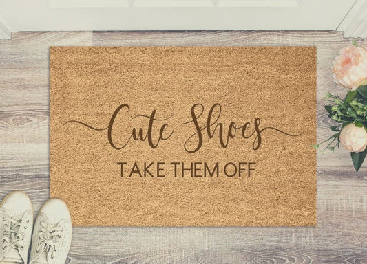 Lua Nova Doormat Cute Shoes - Natural Doormat