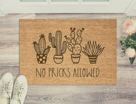 Lua Nova Doormat 'No Pricks Allowed' Doormat