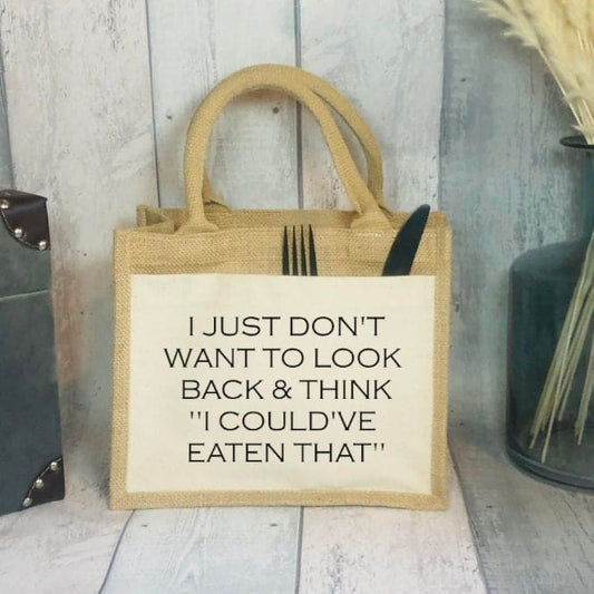 Lua Nova Lunch Bags Funny Jute Canvas Lunch Bag