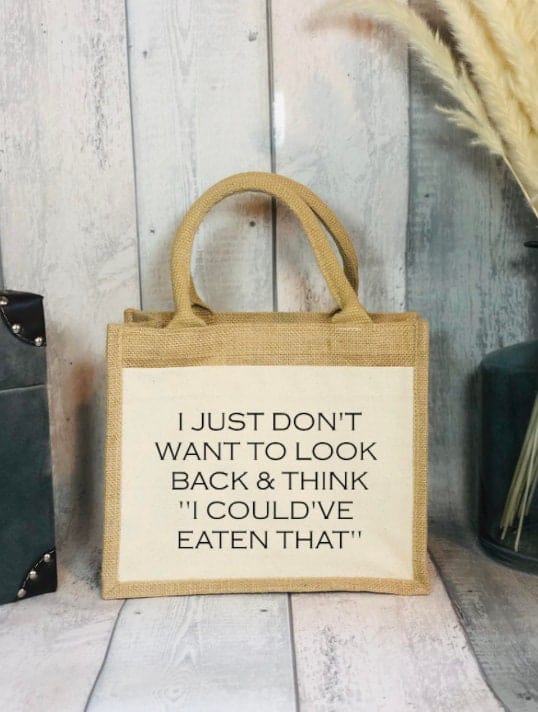 Lua Nova Lunch Bags Funny Jute Canvas Lunch Bag