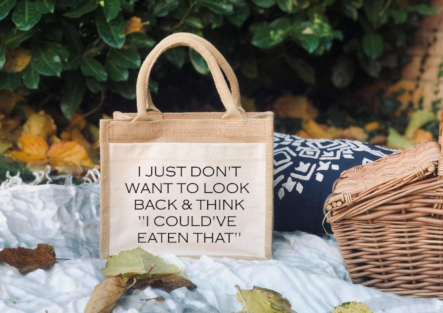 Lua Nova Lunch Bags Funny Jute Canvas Lunch Bag