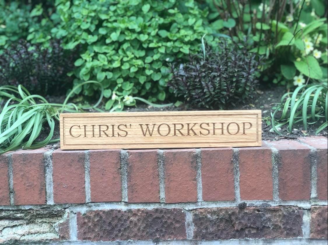 Lua Nova Oak House Name Sign - Any Text of Choice