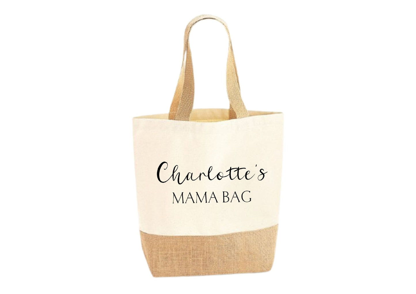 Lua Nova Shopping Totes Personalised Mama Jute Cotton Tote Bag