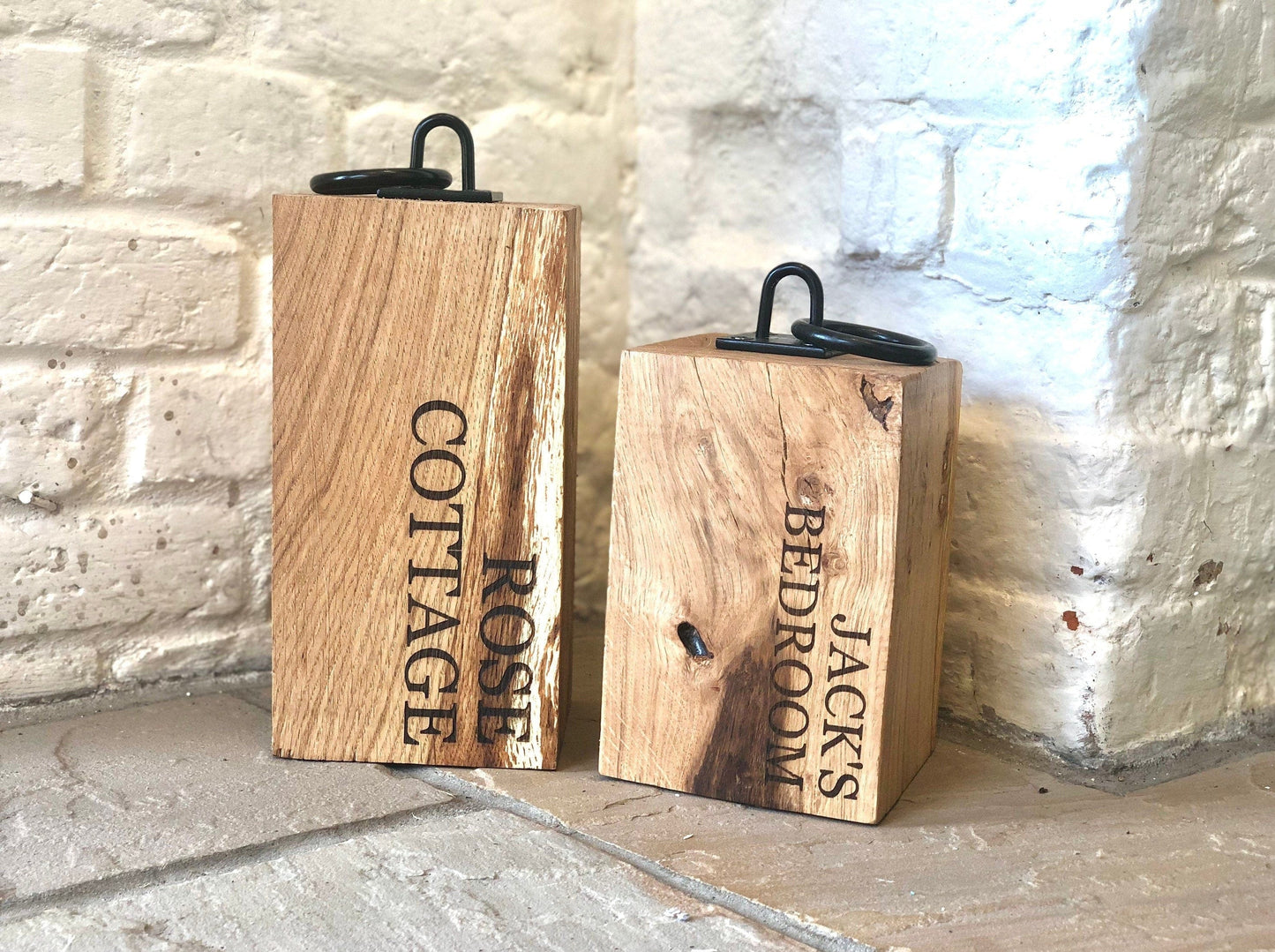 Lua Nova Solid Oak Personalised Door Stop