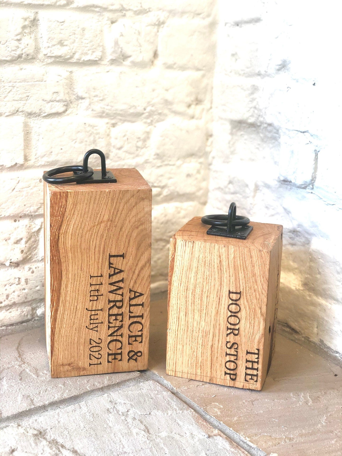 Lua Nova Solid Oak Personalised Door Stop