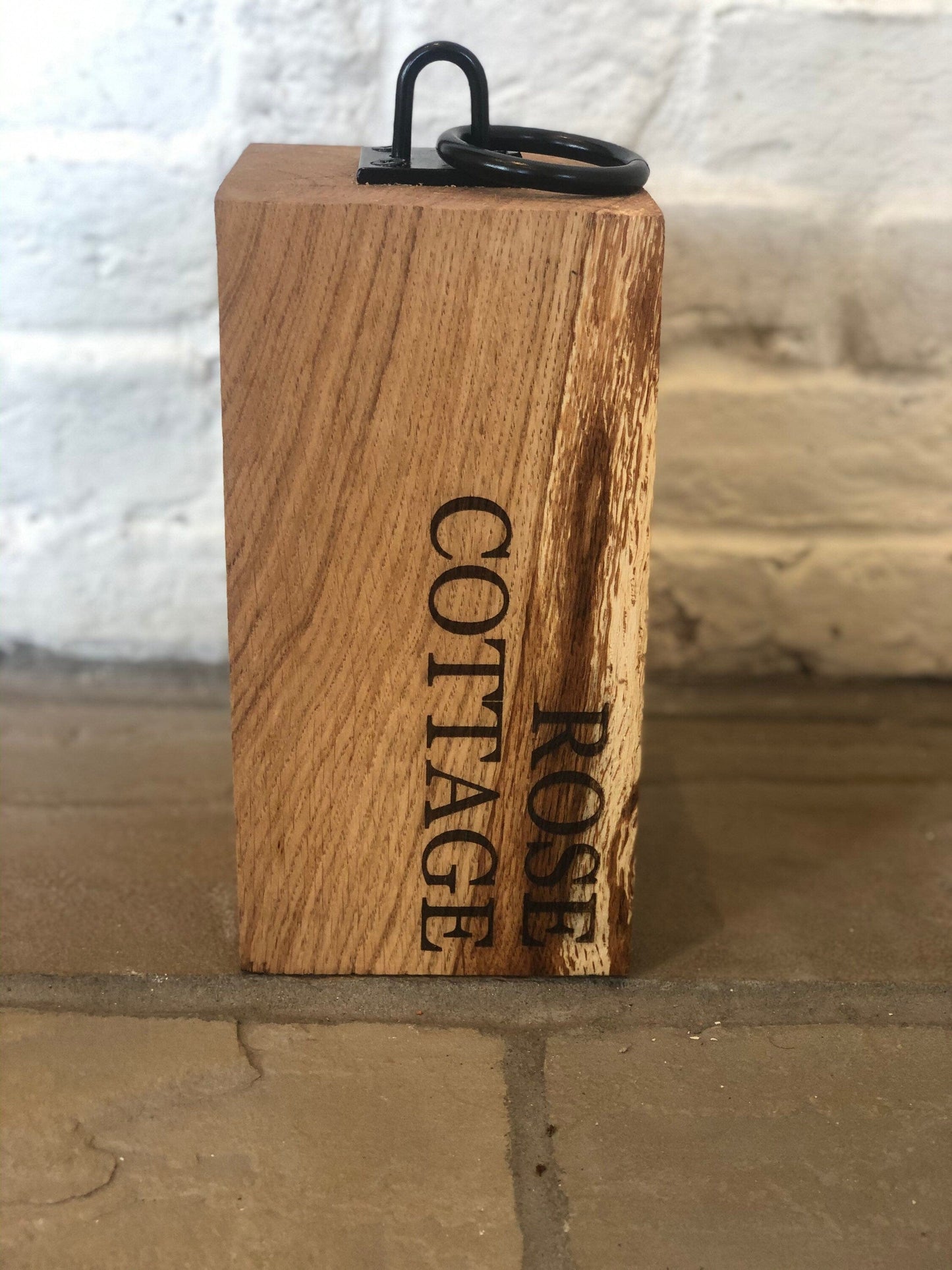 Lua Nova Solid Oak Personalised Door Stop