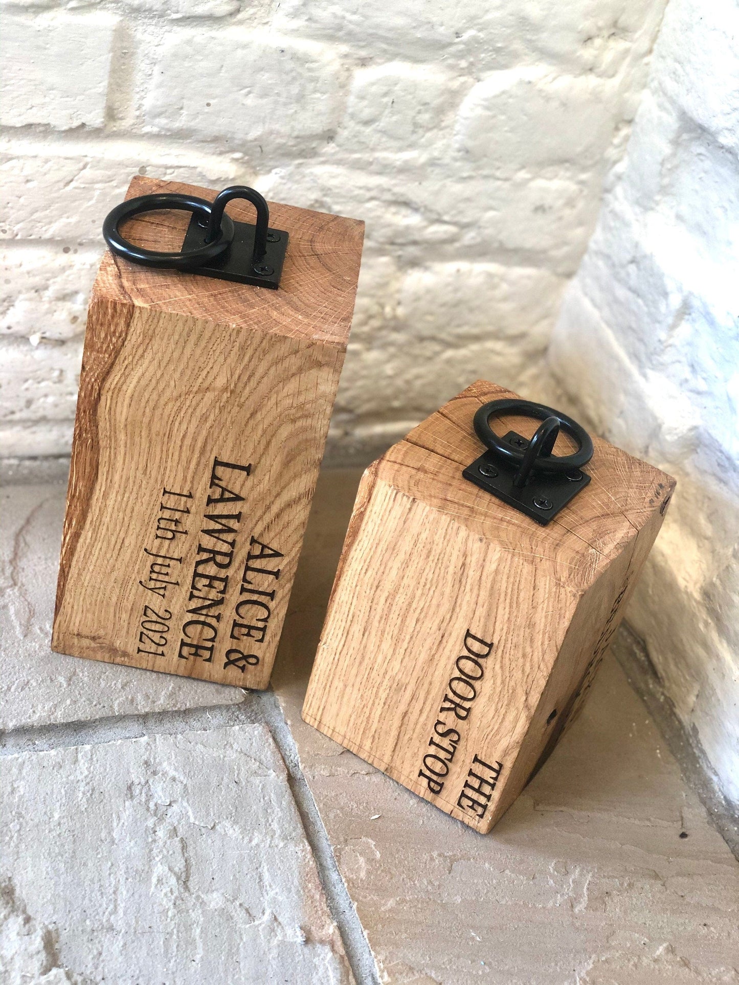 Lua Nova Solid Oak Personalised Door Stop