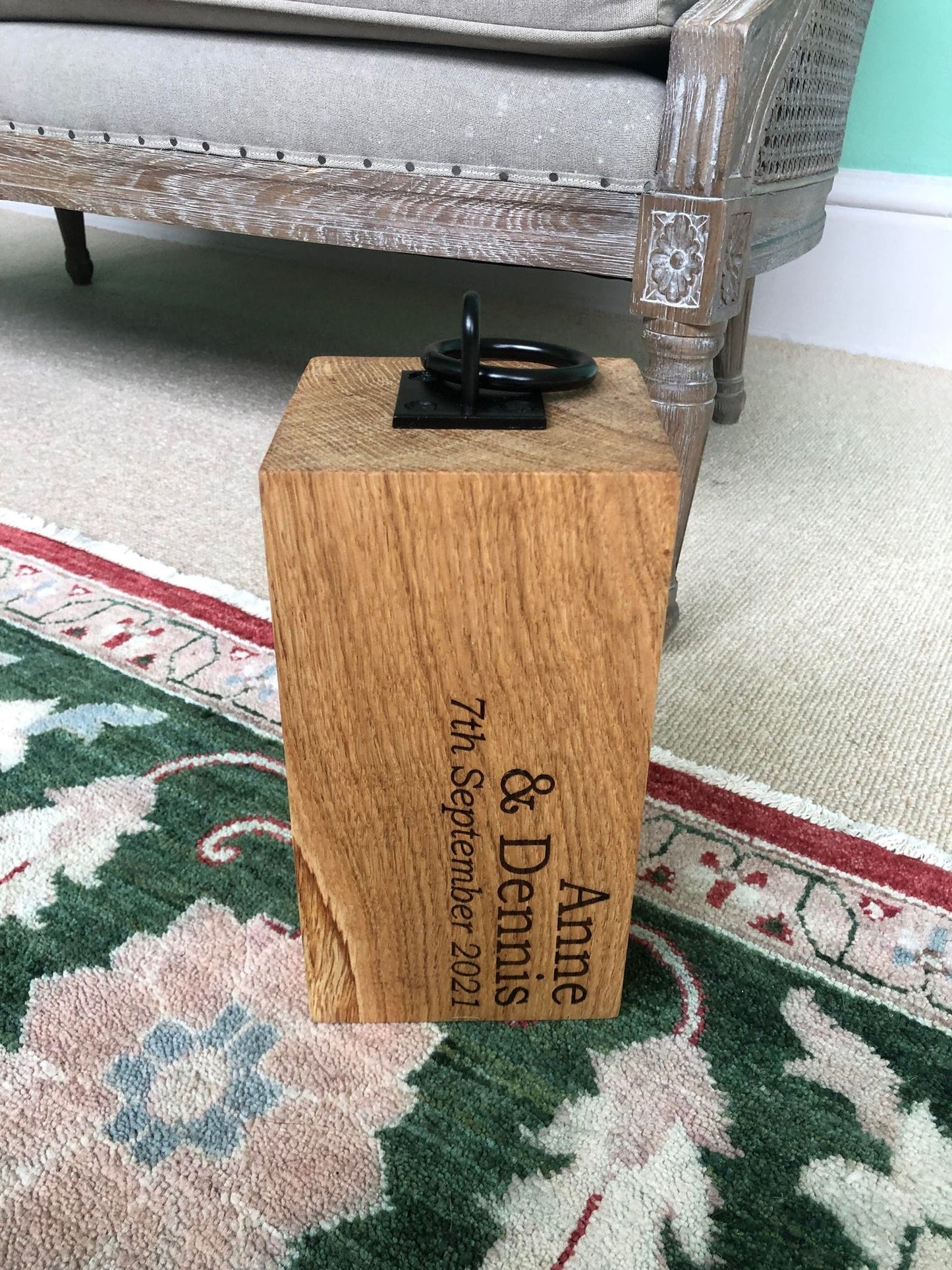 Lua Nova Solid Oak Personalised Doorstops