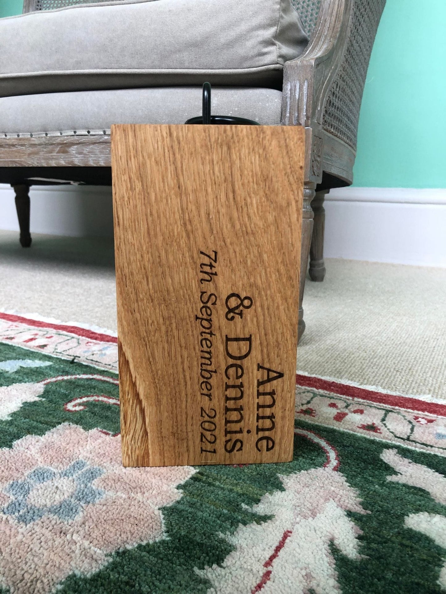 Lua Nova Solid Oak Personalised Doorstops