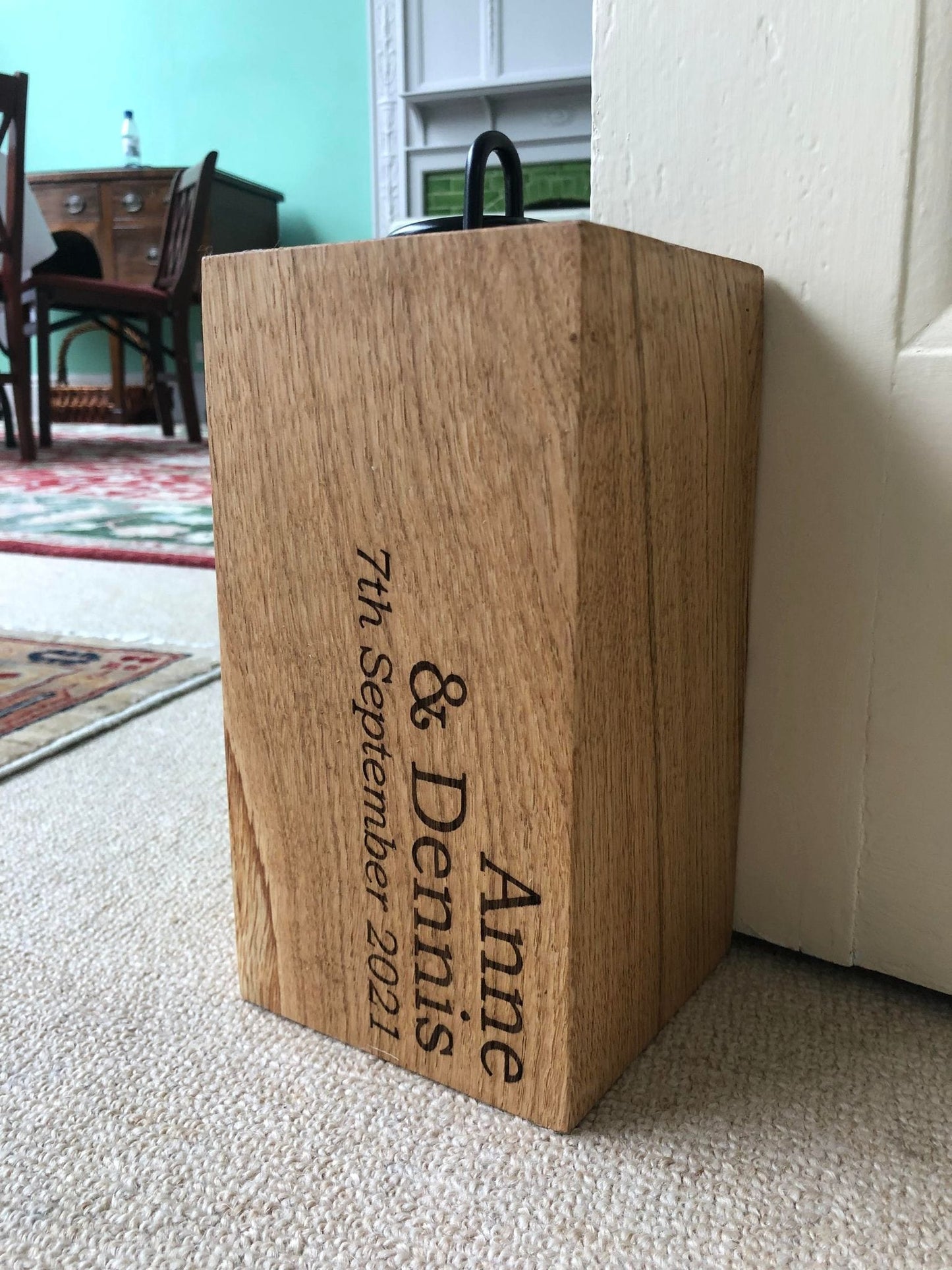 Lua Nova Solid Oak Personalised Doorstops