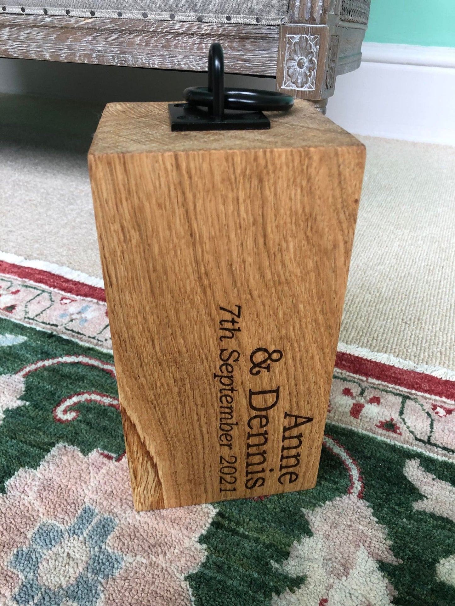 Lua Nova Solid Oak Personalised Doorstops
