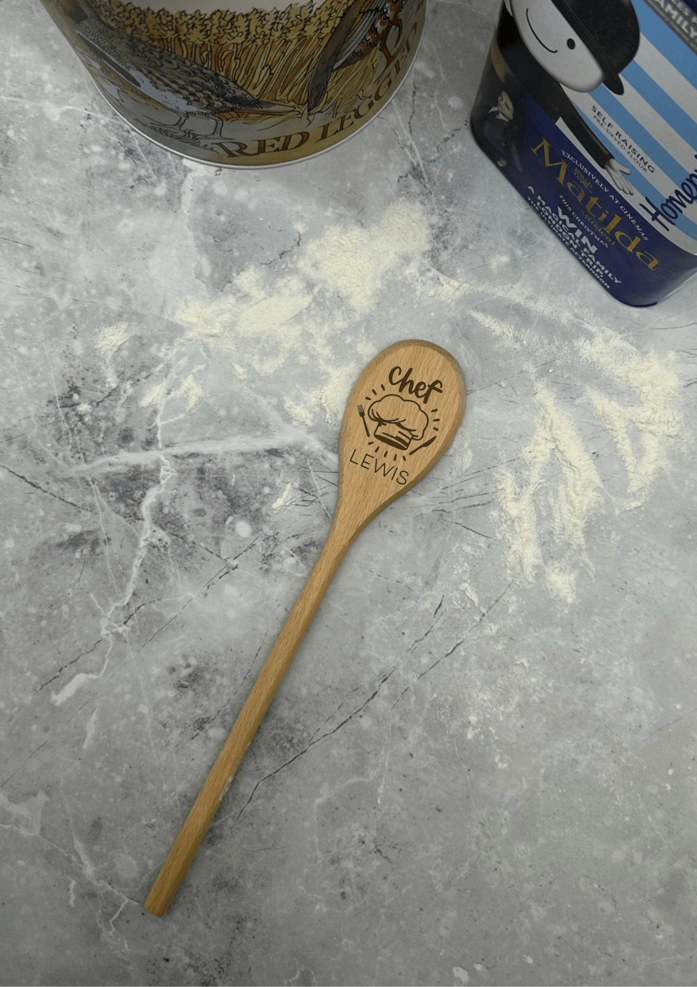 Lua Nova Wooden Spoon Personalised Wooden Spoon - Chef or Sous Chef