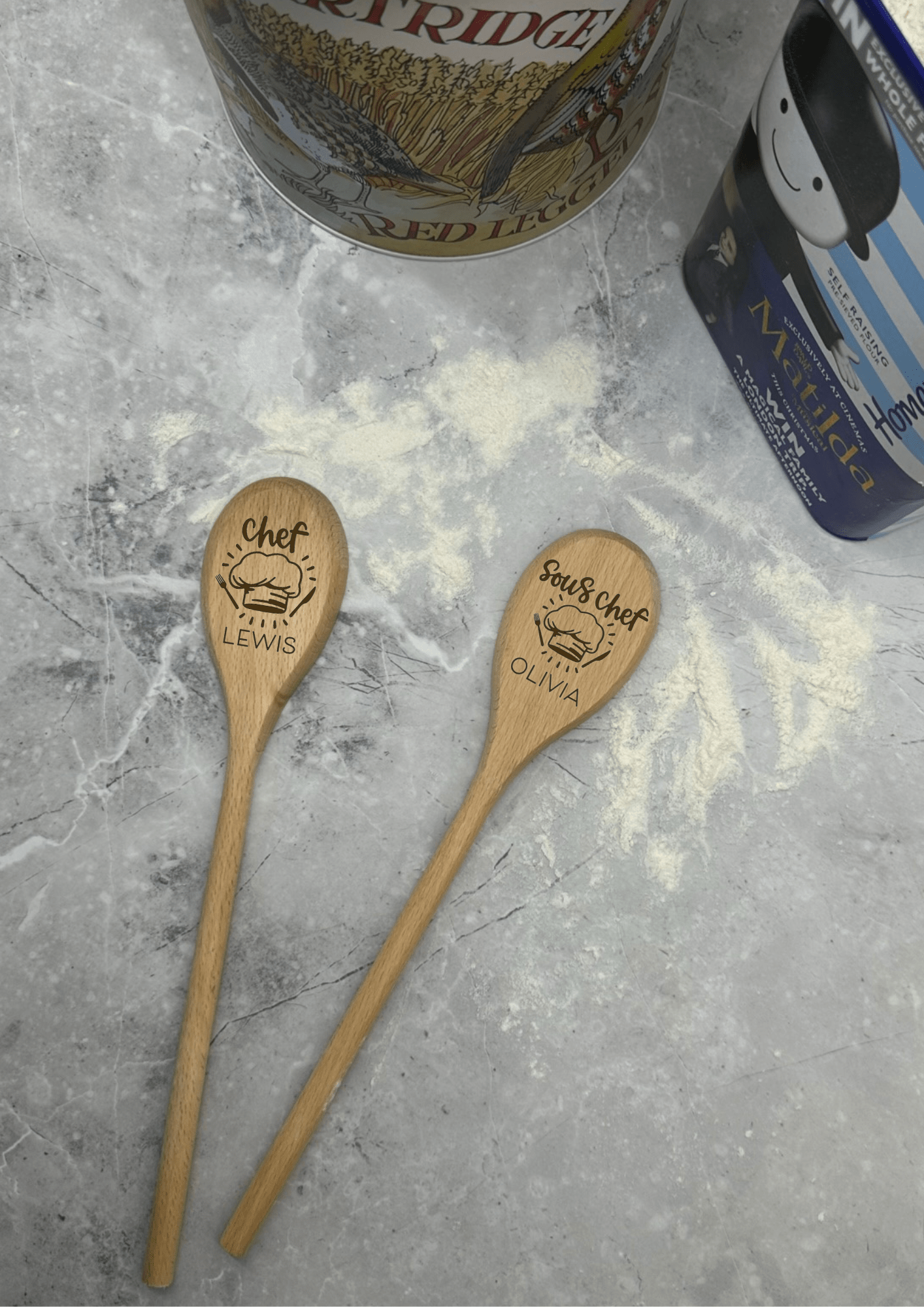 Lua Nova Wooden Spoon Personalised Wooden Spoon - Chef or Sous Chef
