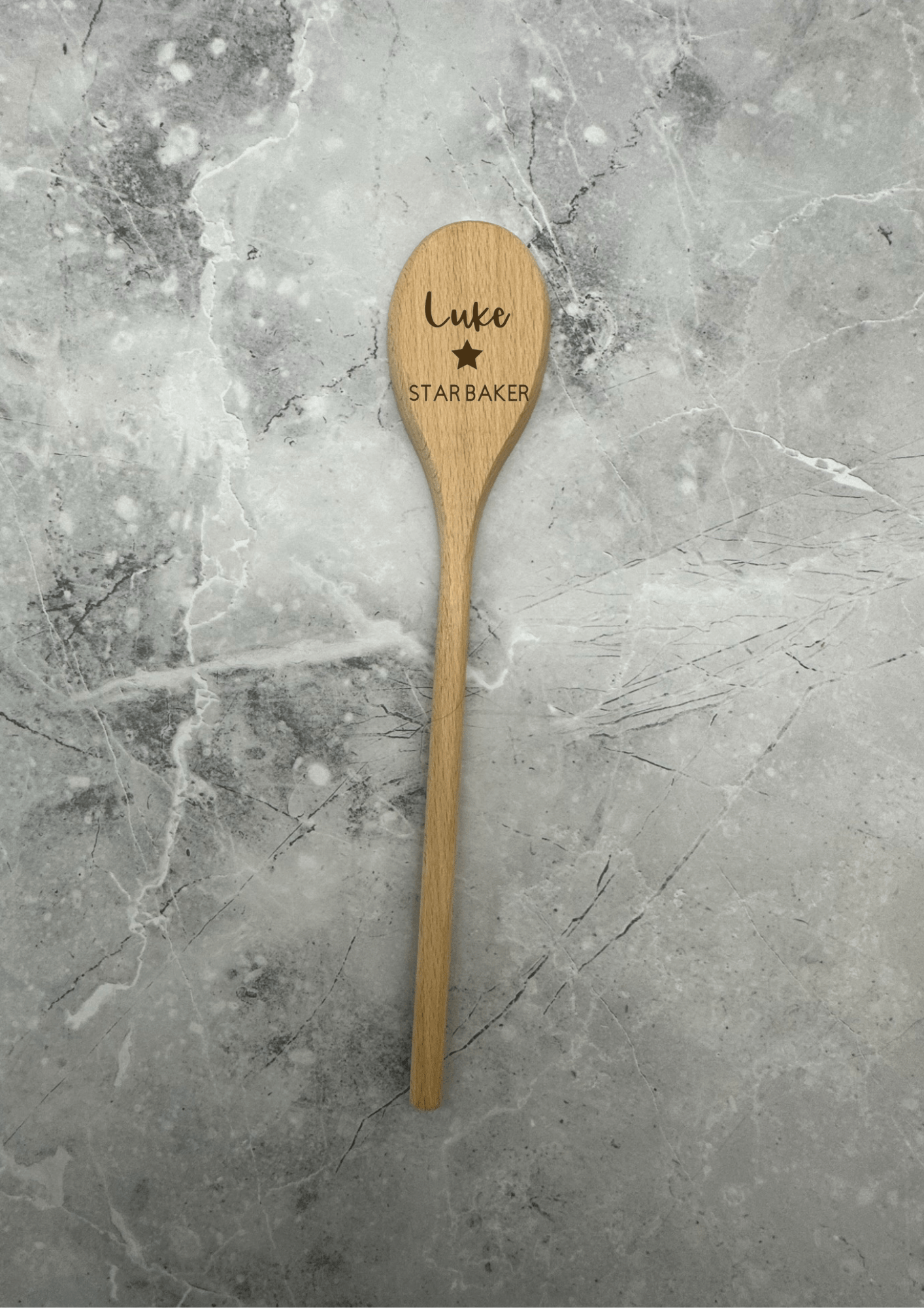 Lua Nova Wooden Spoon Personalised Wooden Spoon - Star Baker