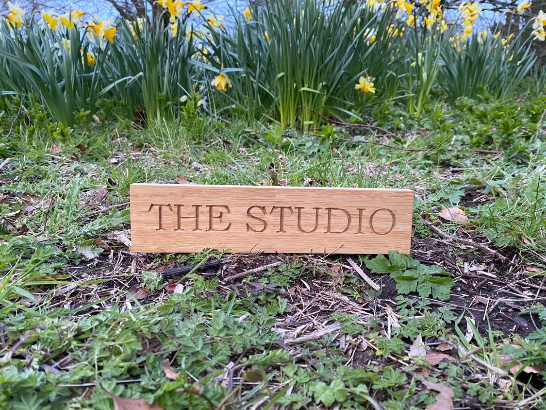 Lua Nova Ash Wood Engraved House Sign - Text of Choice