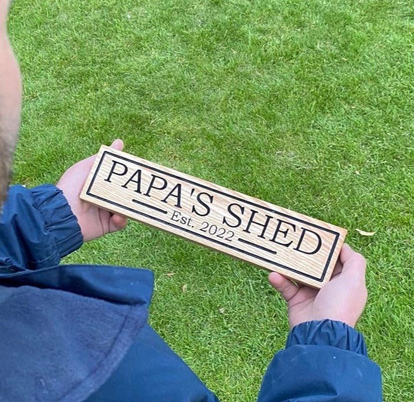 Lua Nova Ash Wood Engraved House Sign - Text of Choice