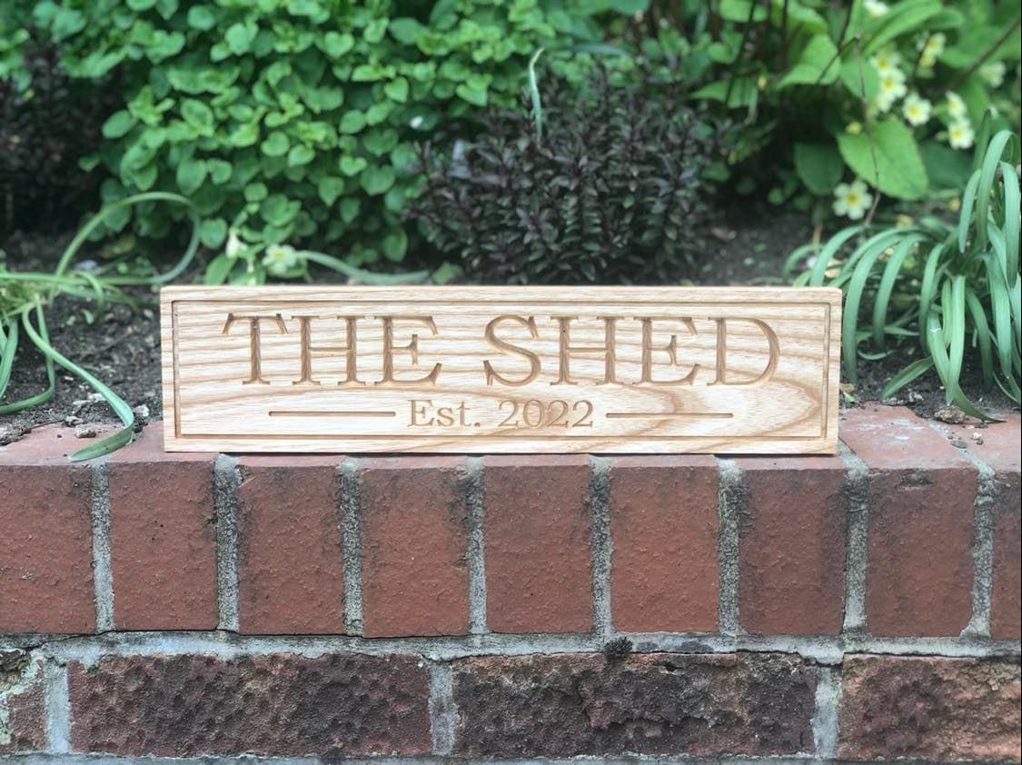 Lua Nova Ash Wood Engraved House Sign - Text of Choice