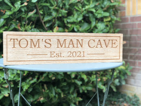 Lua Nova Ash Wood Engraved House Sign - Text of Choice