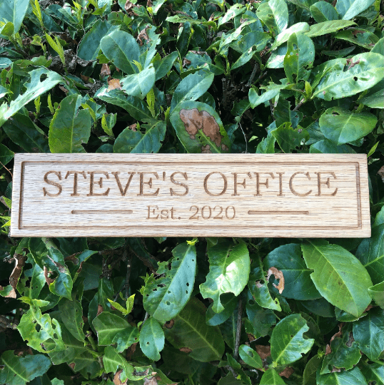 Lua Nova Ash Wood Engraved House Sign - Text of Choice