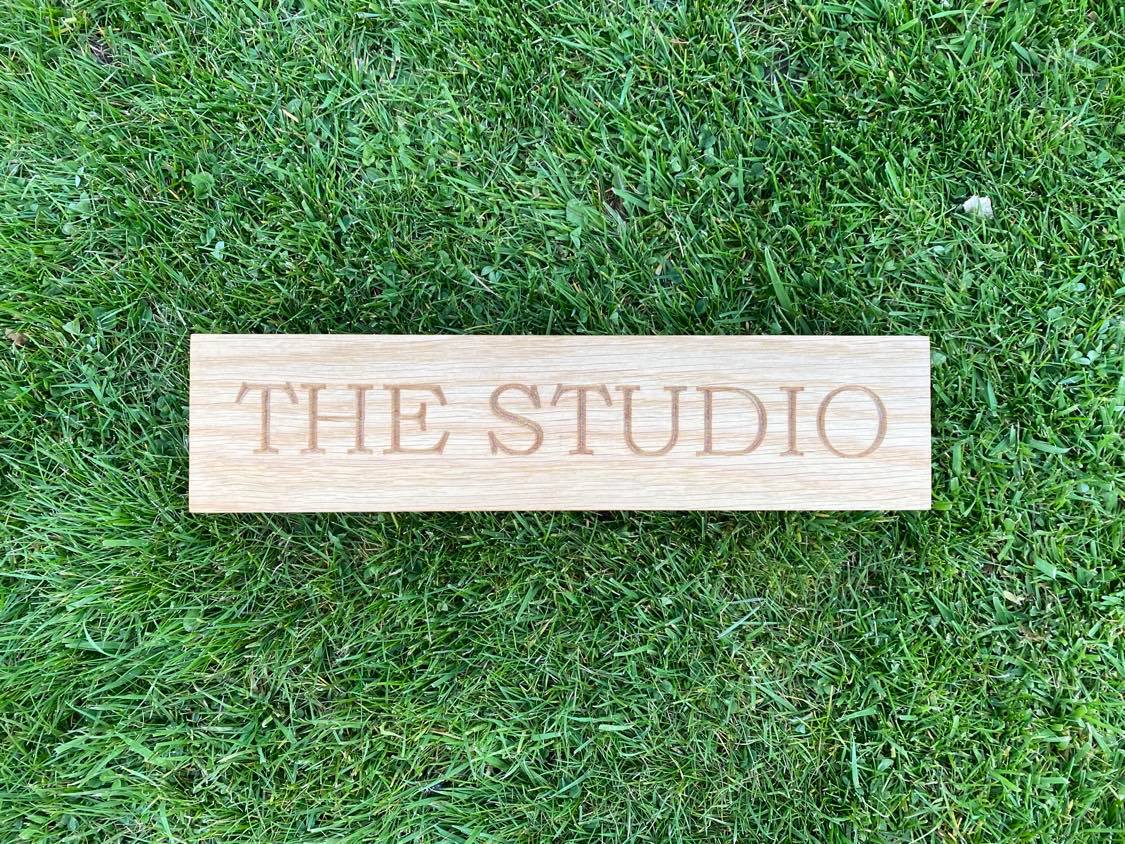 Lua Nova Ash Wood Engraved House Sign - Text of Choice
