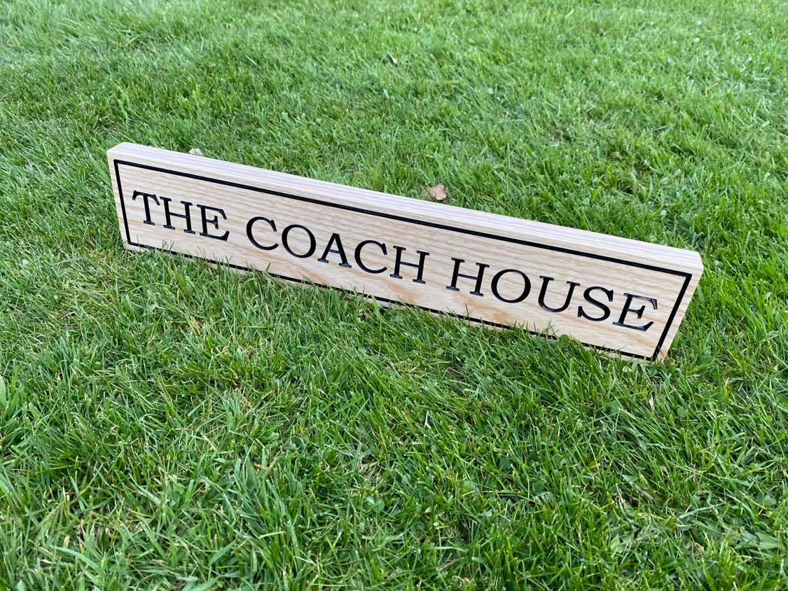 Lua Nova Ash Wooden House Name - Any Text of Choice