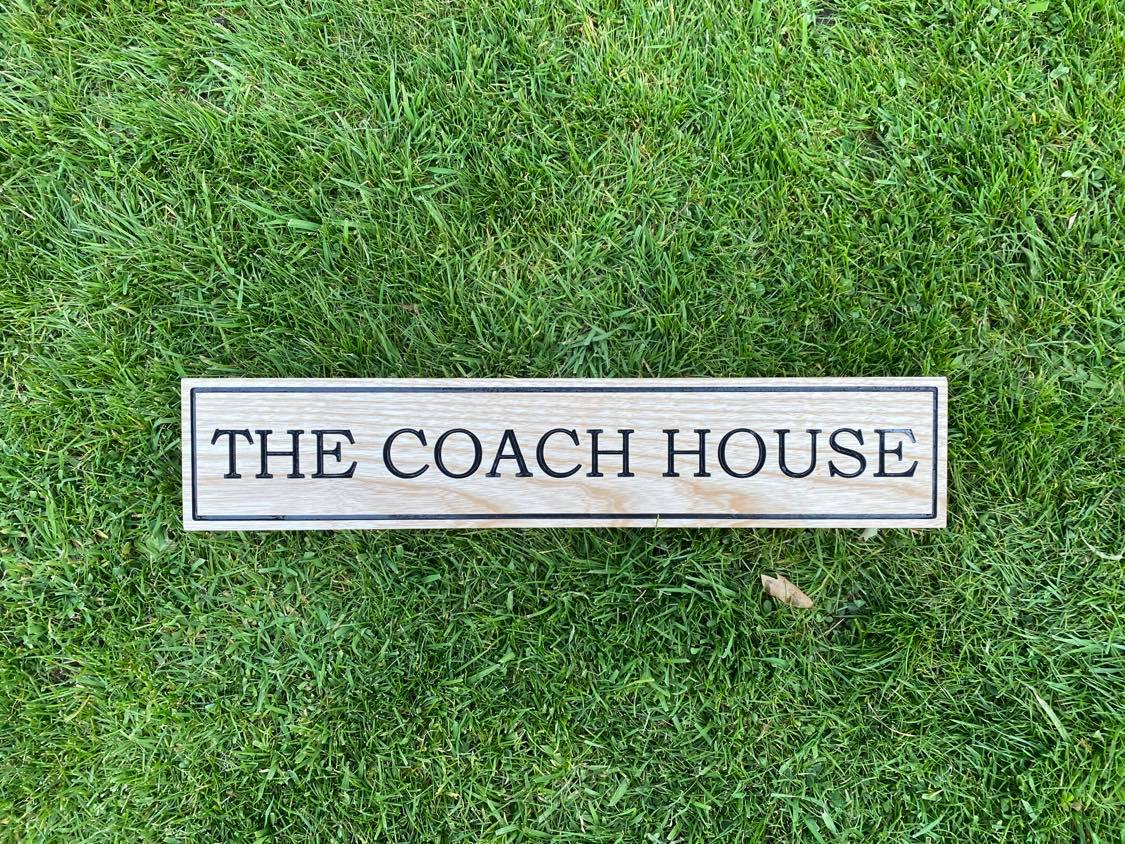 Lua Nova Ash Wooden House Name - Any Text of Choice