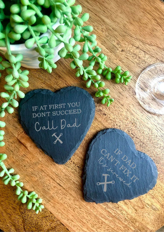 Lua Nova Dad's Slate Coaster