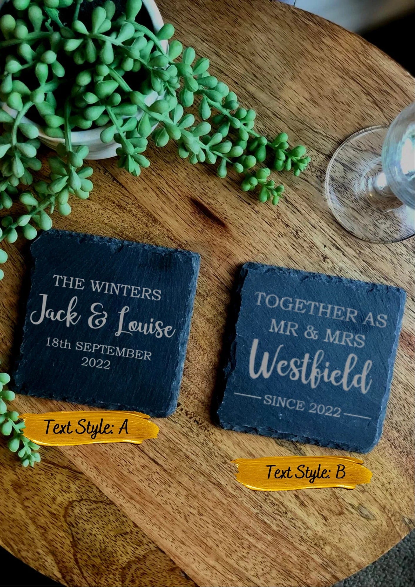 Lua Nova Newly Wed Coasters
