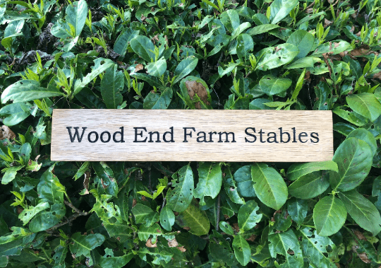 Lua Nova Oak Engraved House Name Signs - Text of Choice