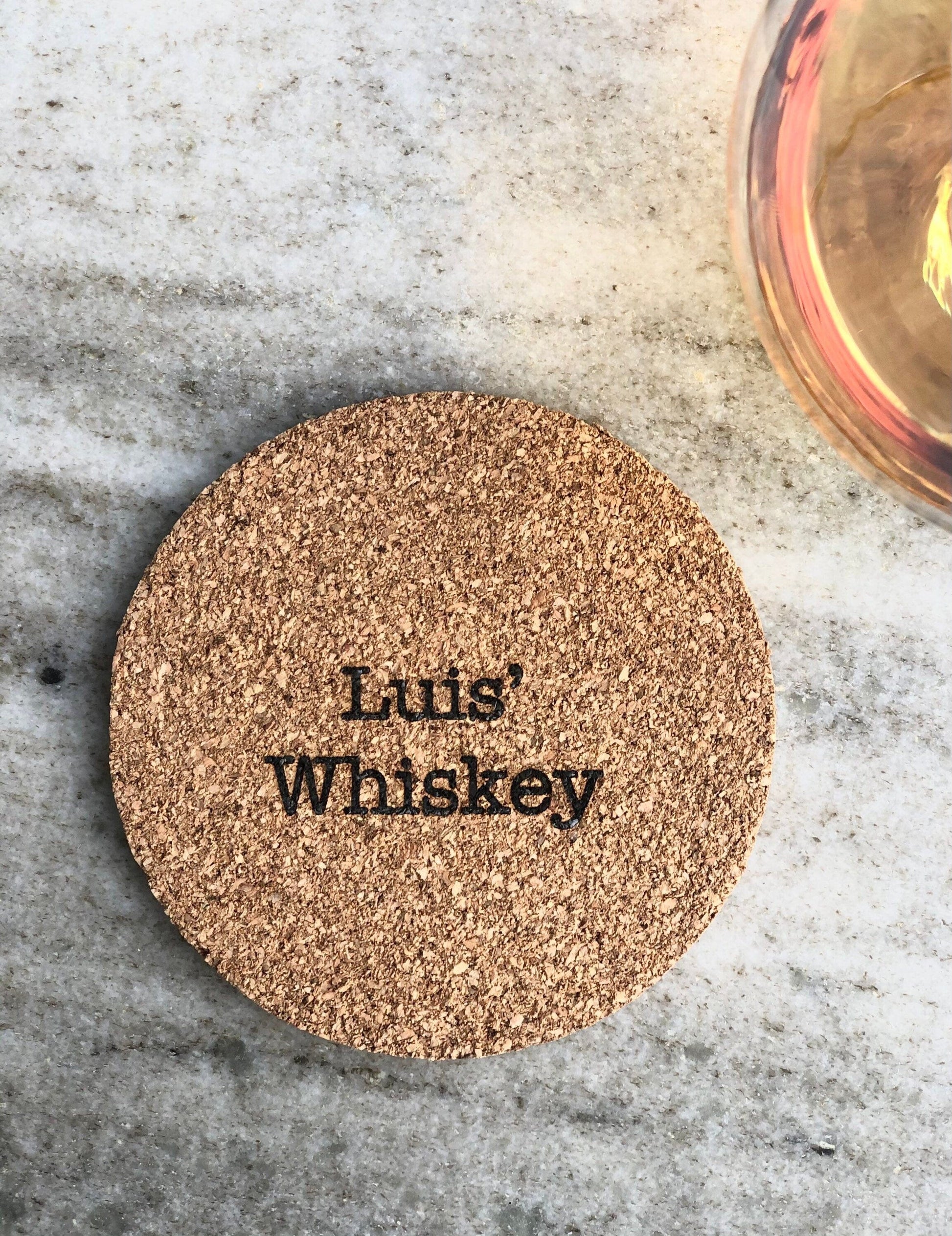 Lua Nova Personalised Cork Drinks Coaster