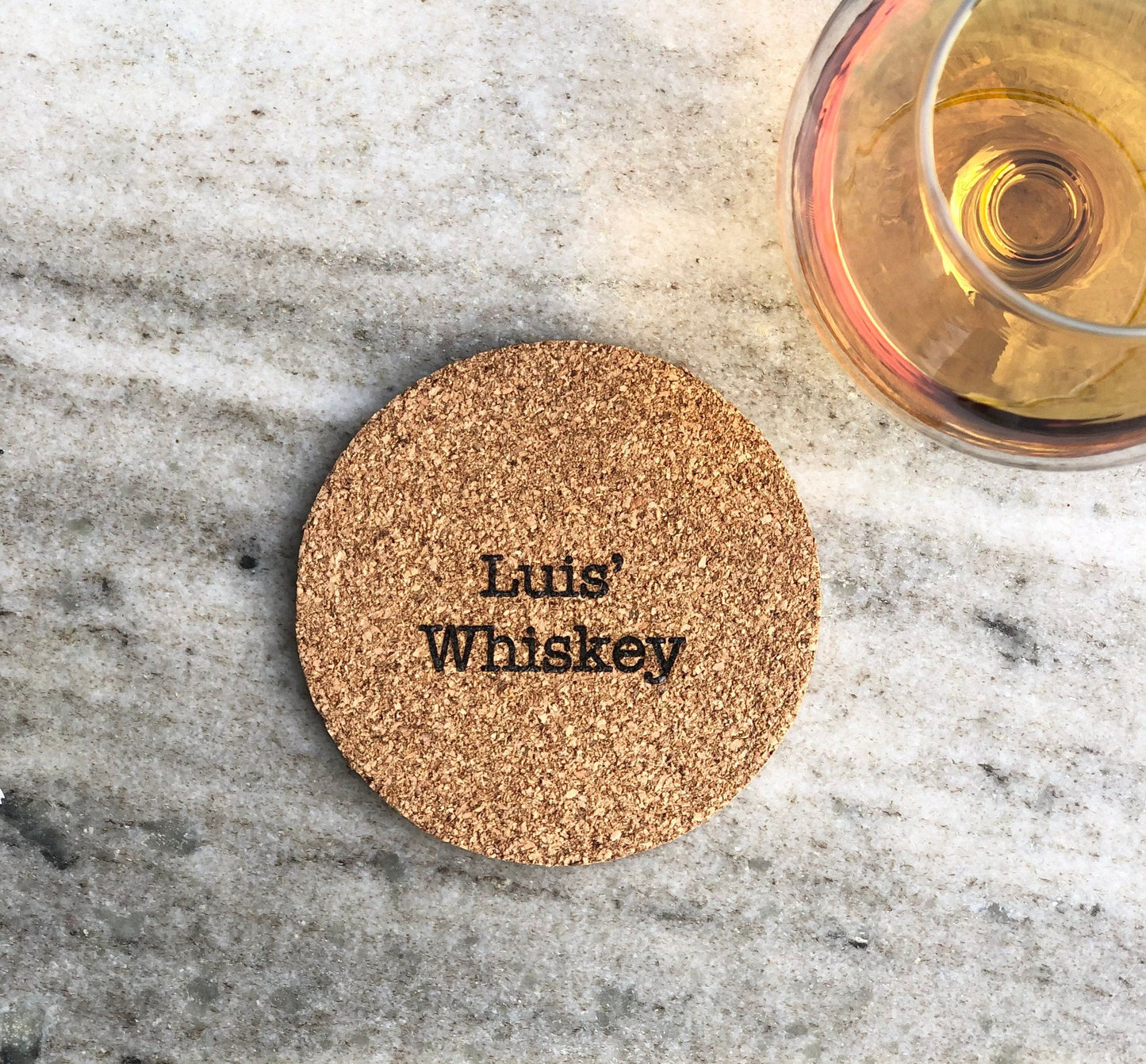Lua Nova Personalised Cork Drinks Coaster