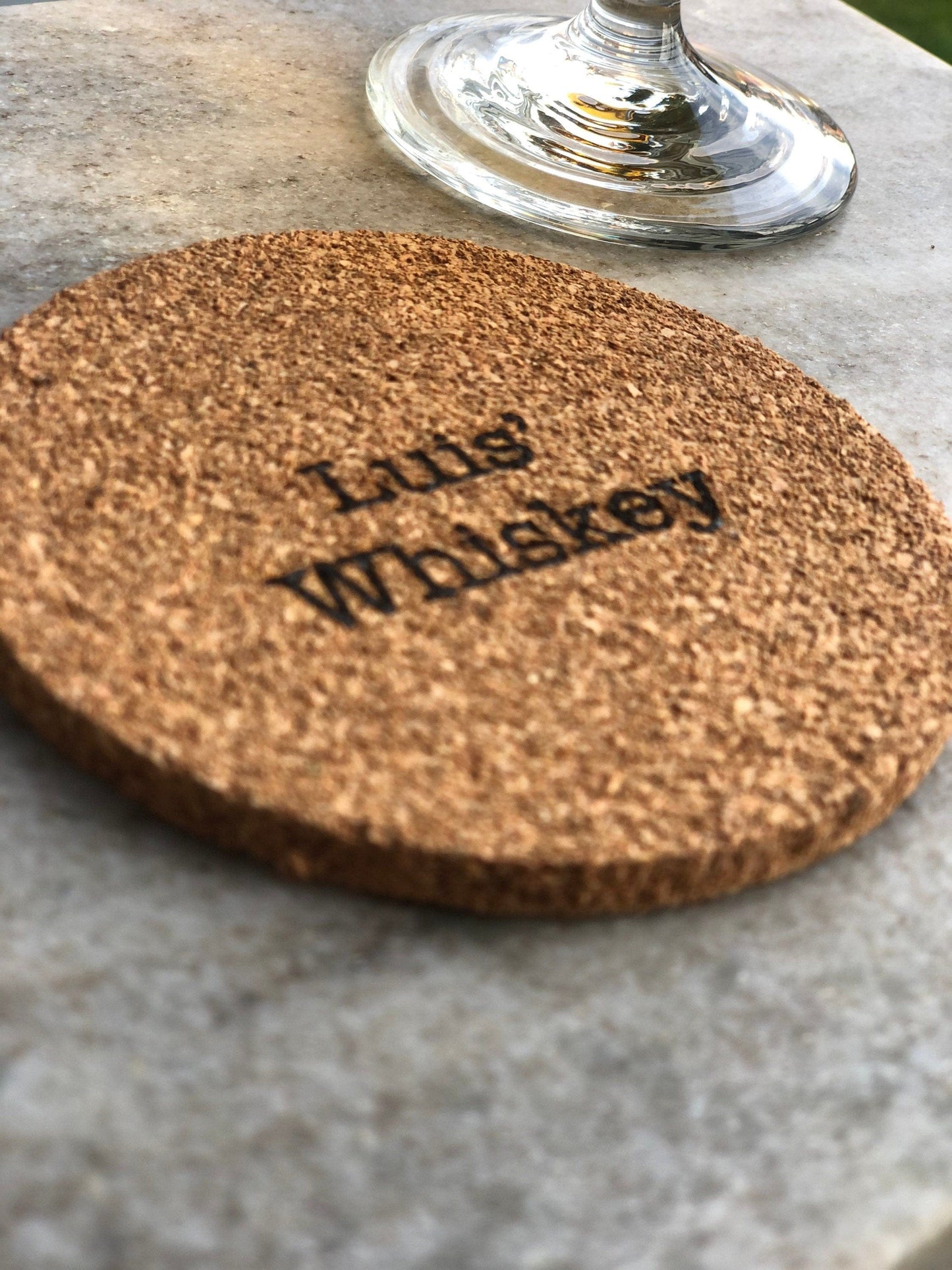 Lua Nova Personalised Cork Drinks Coaster