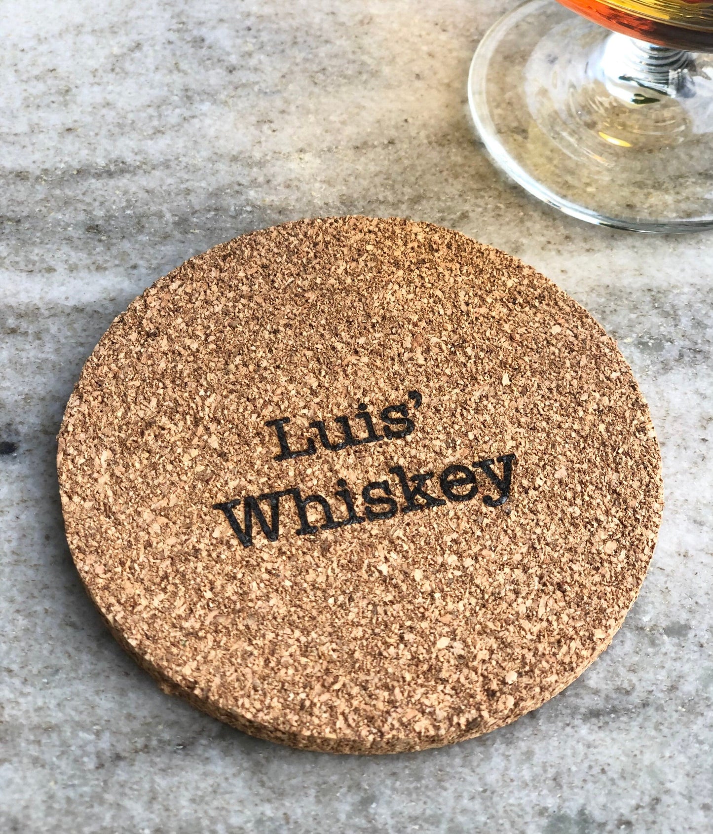 Lua Nova Personalised Cork Drinks Coaster