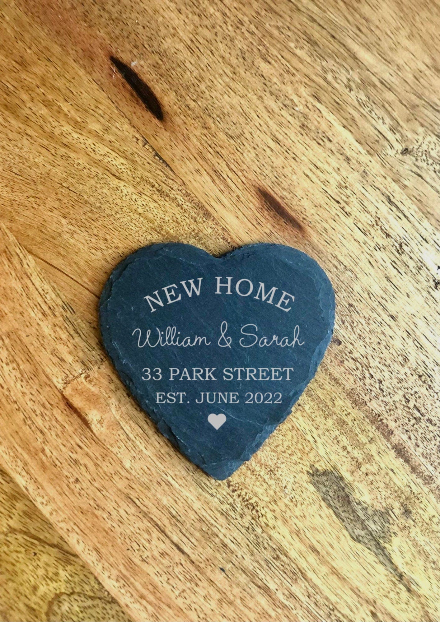 Lua Nova Personalised New Home Coaster