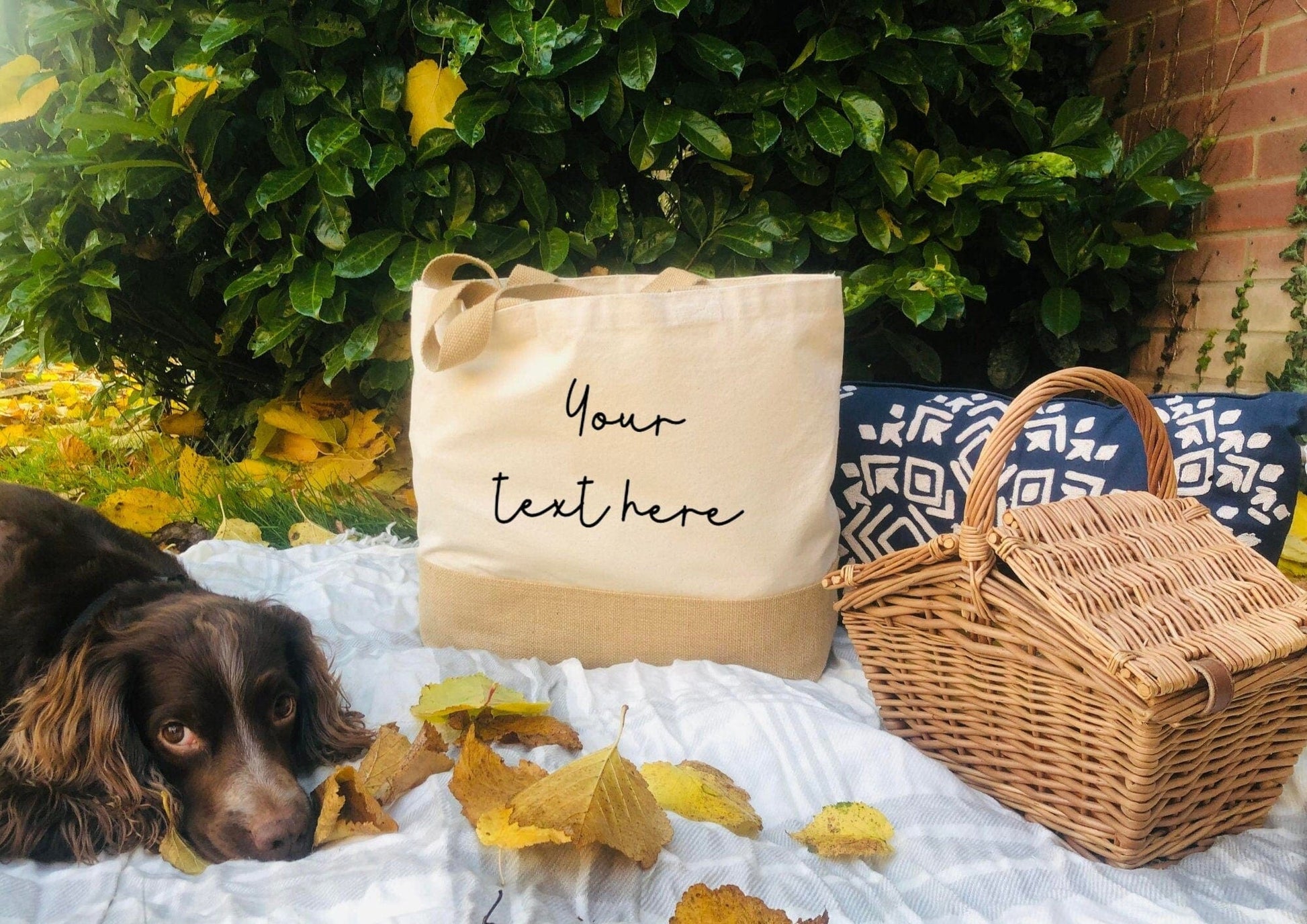 Lua Nova Shopping Totes Personalised Canvas Jute Tote Bag