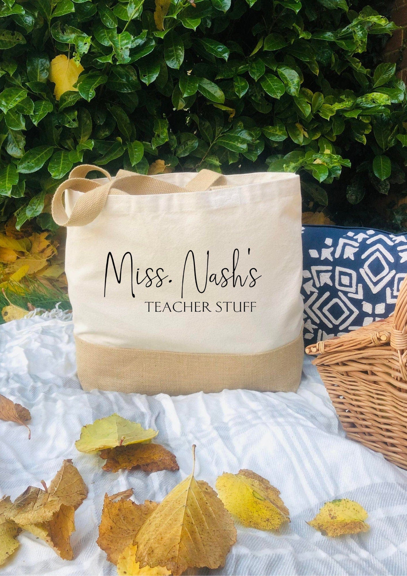 Lua Nova Shopping Totes Personalised Teacher Stuff Tote Bag