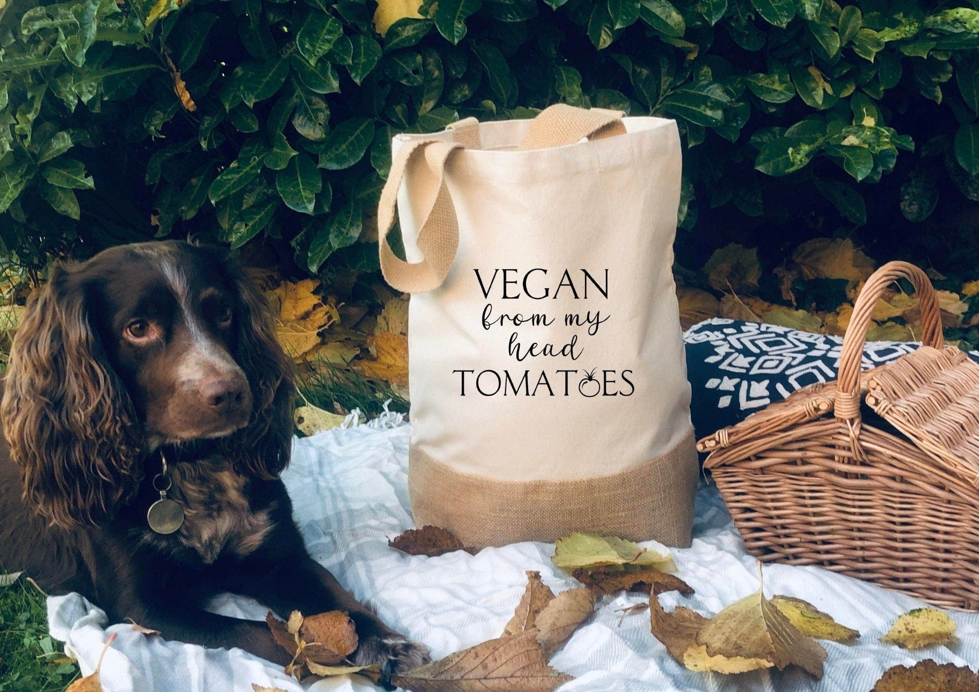 Lua Nova Shopping Totes Vegan From My Head Tomatoes - Jute & Cotton Tote Bag