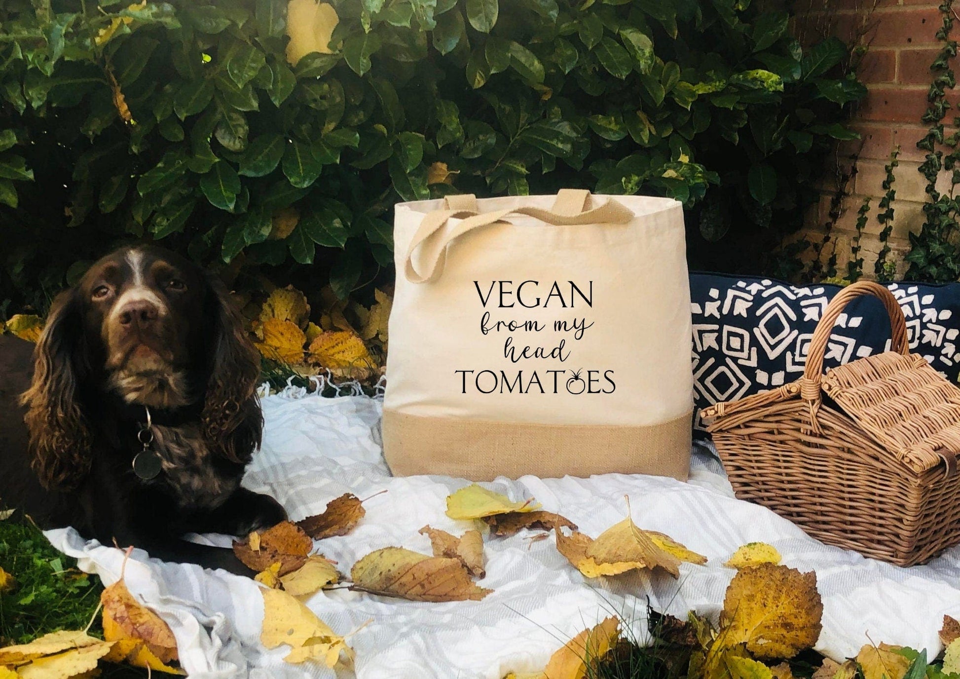 Lua Nova Shopping Totes Vegan From My Head Tomatoes - Jute & Cotton Tote Bag