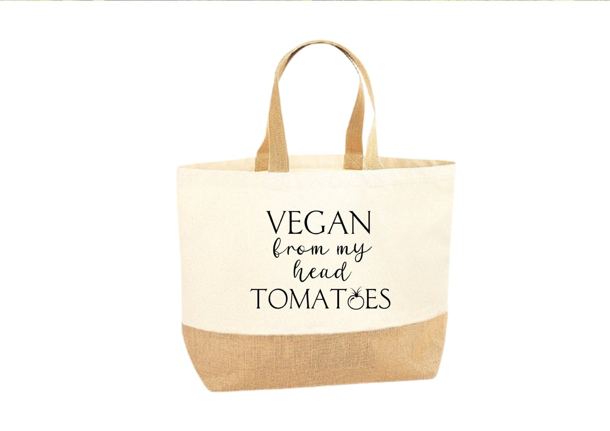 Lua Nova Shopping Totes Vegan From My Head Tomatoes - Jute & Cotton Tote Bag