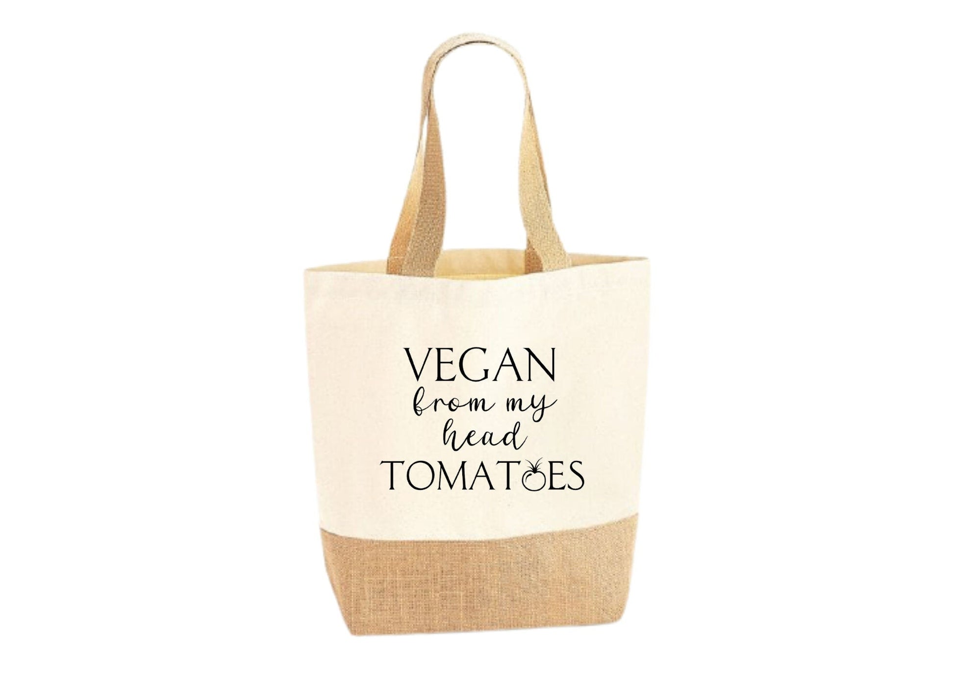 Lua Nova Shopping Totes Vegan From My Head Tomatoes - Jute & Cotton Tote Bag