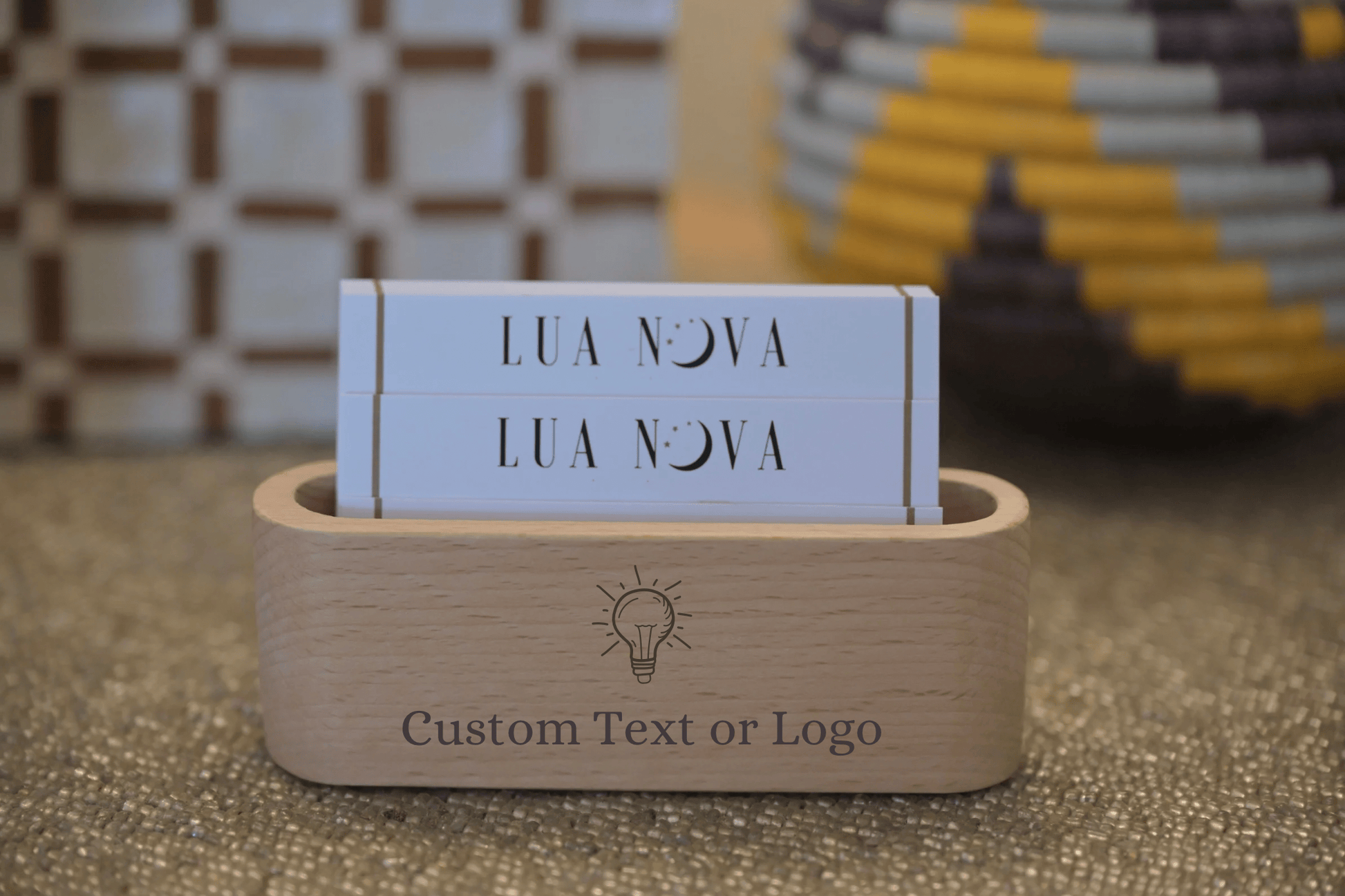 Lua Nova UK Office and Desk Personalised Business Card Holder Display