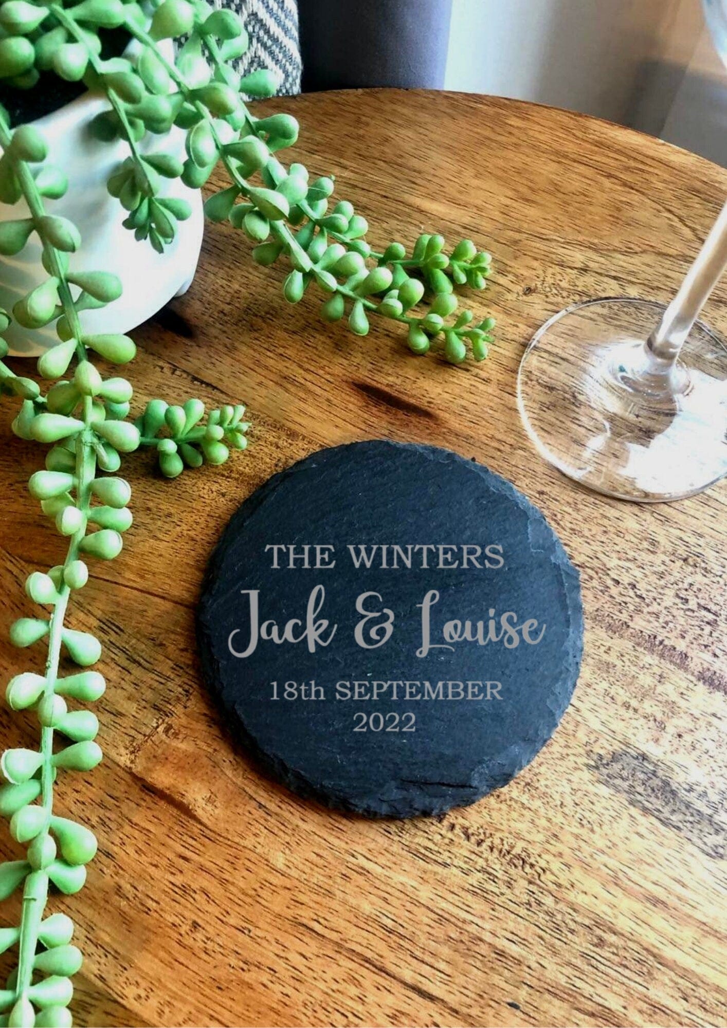 Lua Nova Wedding Couple Coasters