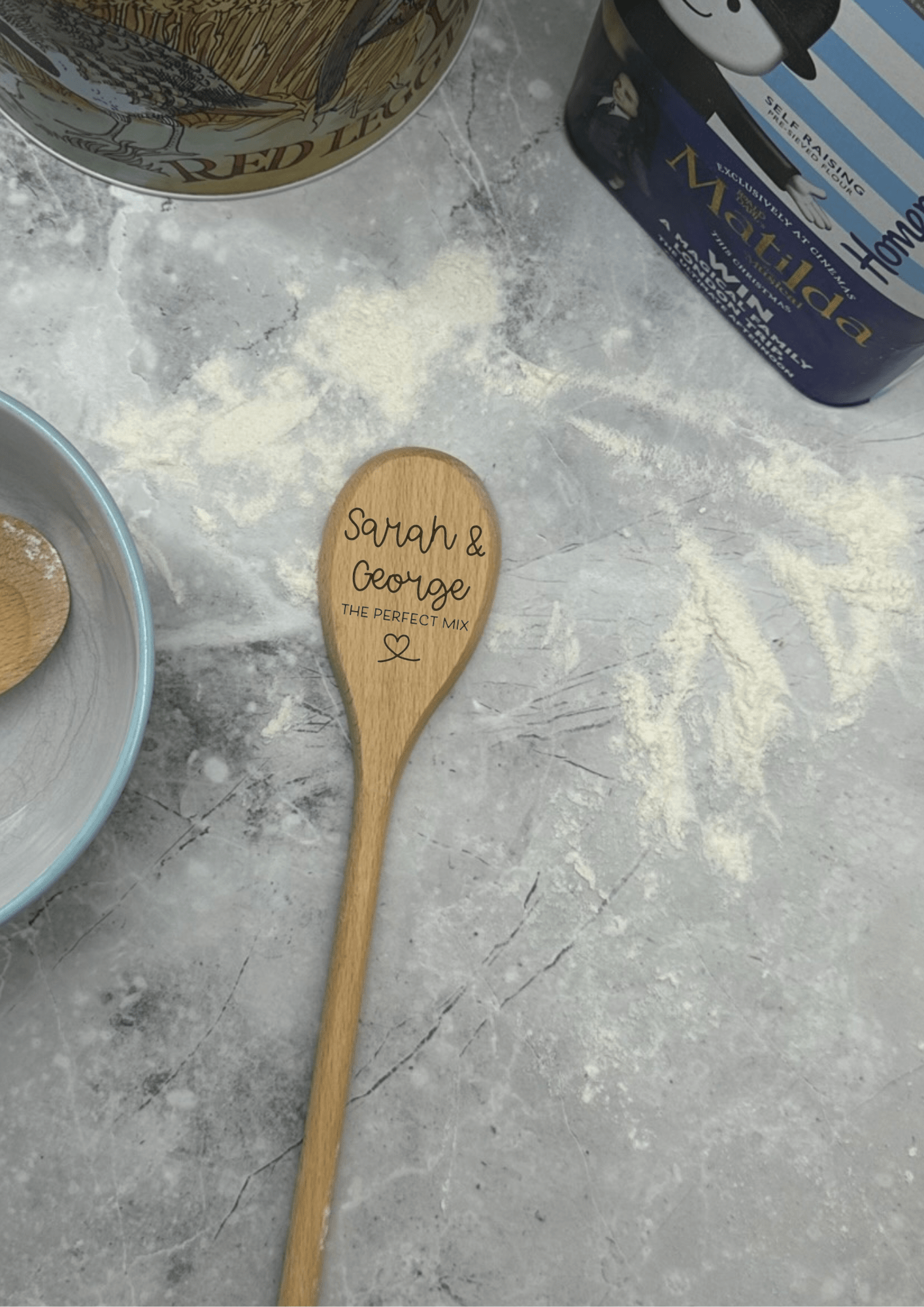 Lua Nova Wooden Spoon Personalised Couples Wooden Spoon - The Perfect Mix